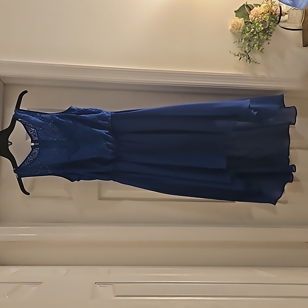 Royal blue high-low cocktail/summer dress, size 6